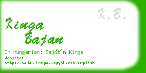 kinga bajan business card